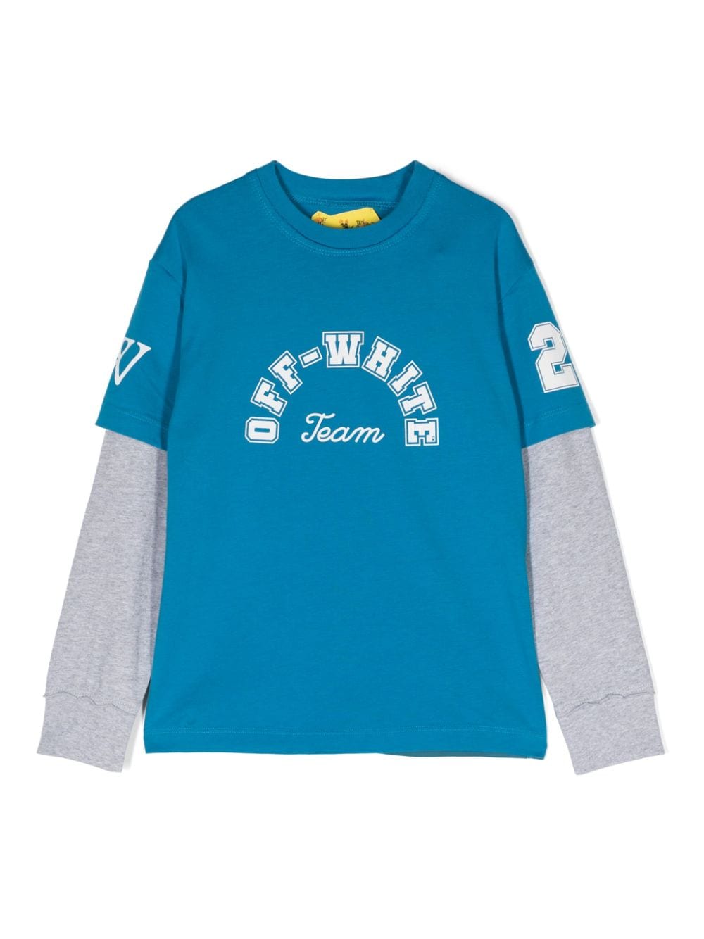 Off-White Kids T-Shirt im Layering-Look mit Logo-Print - Blau von Off-White Kids