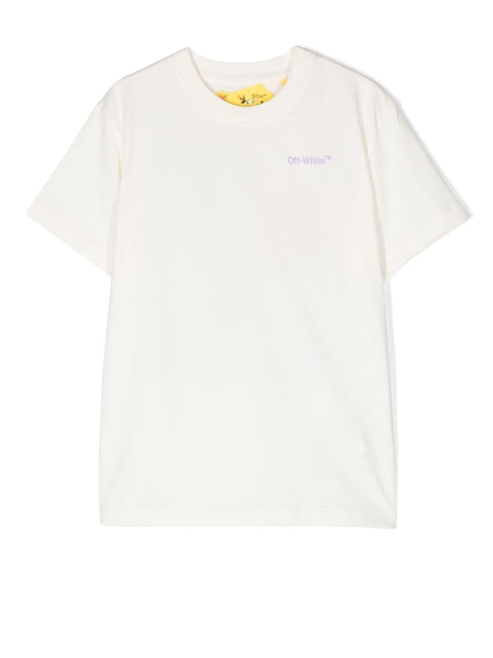 Off-White Kids T-Shirt mit Logo-Print - Nude von Off-White Kids