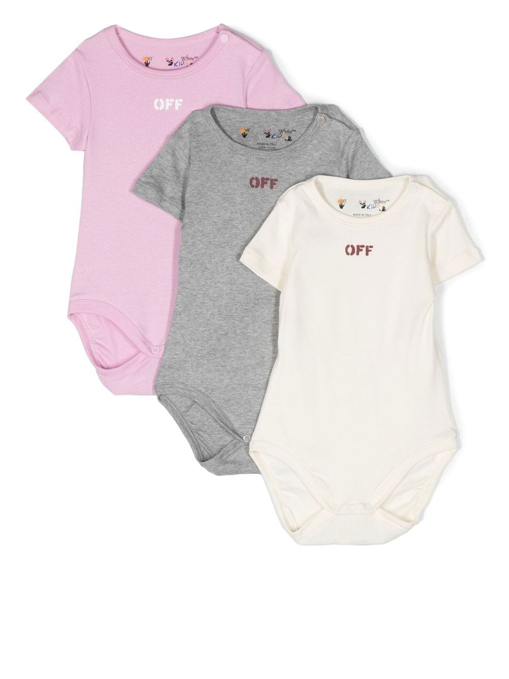 Off-White Kids Set aus drei Stramplern - Rosa von Off-White Kids