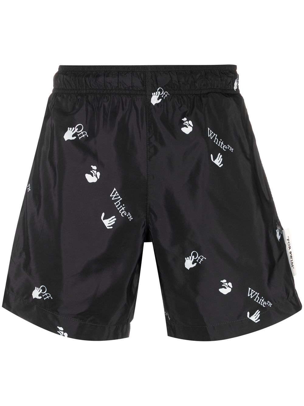 Off-White Badeshorts mit Logo-Print - Schwarz von Off-White