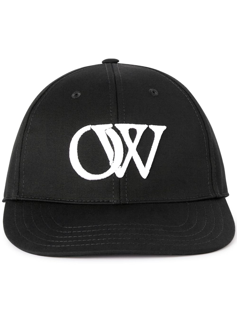 Off-White Baseballkappe mit Logo-Stickerei - Schwarz von Off-White