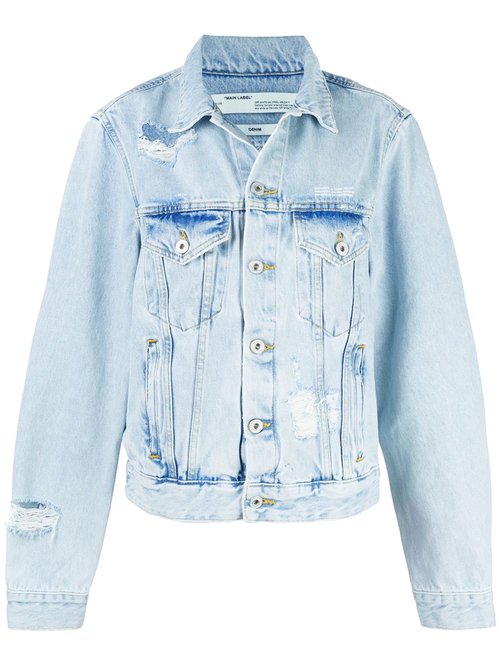 Off-White Bestickte Jeansjacke - Blau von Off-White