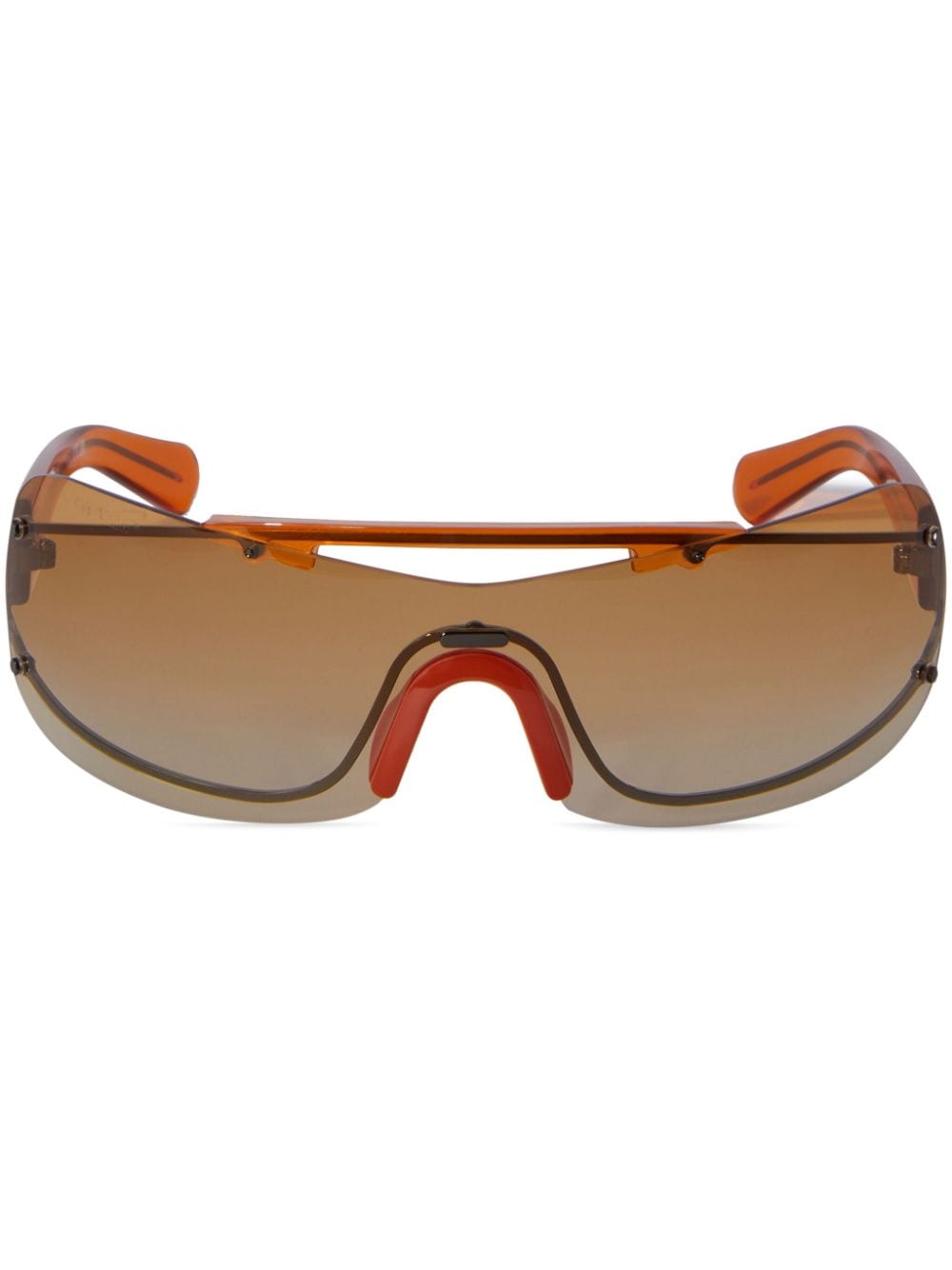 Off-White Big Wharf Sonnenbrille im Biker-Look - Orange von Off-White