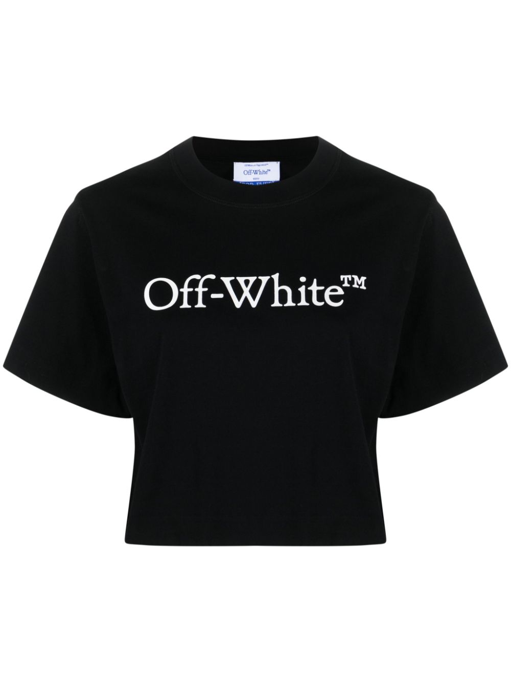 Off-White Bookish Cropped-T-Shirt mit Logo - Schwarz von Off-White