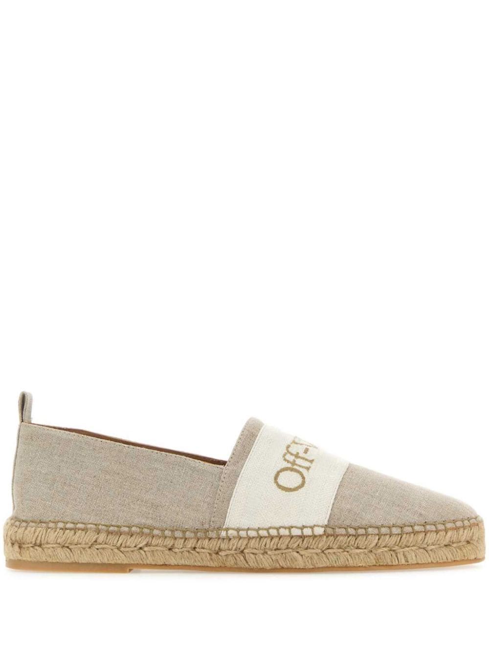 Off-White Bookish Espadrilles aus Leinen - Nude von Off-White