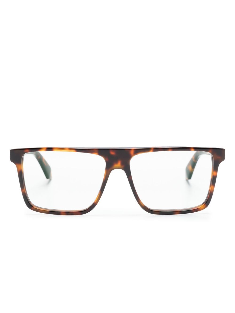 Off-White Brille mit eckigem Gestell - Braun von Off-White