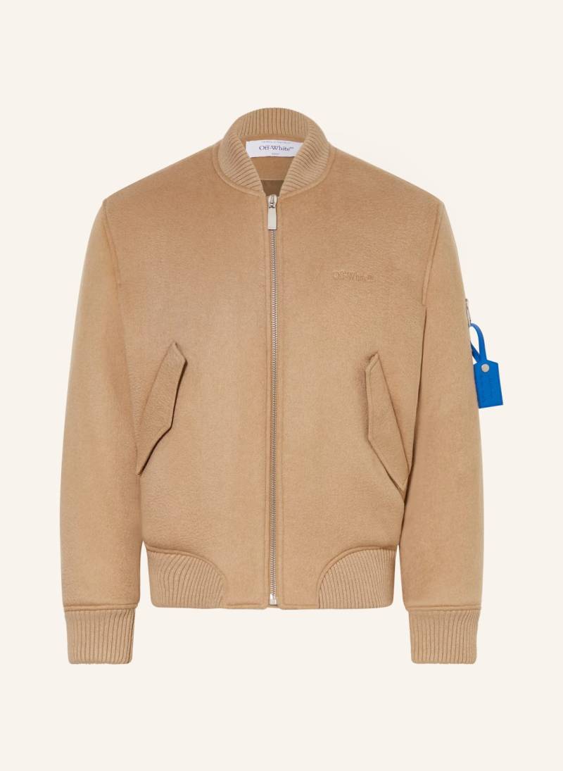 Off-White Cashmere-Blouson beige von Off-White