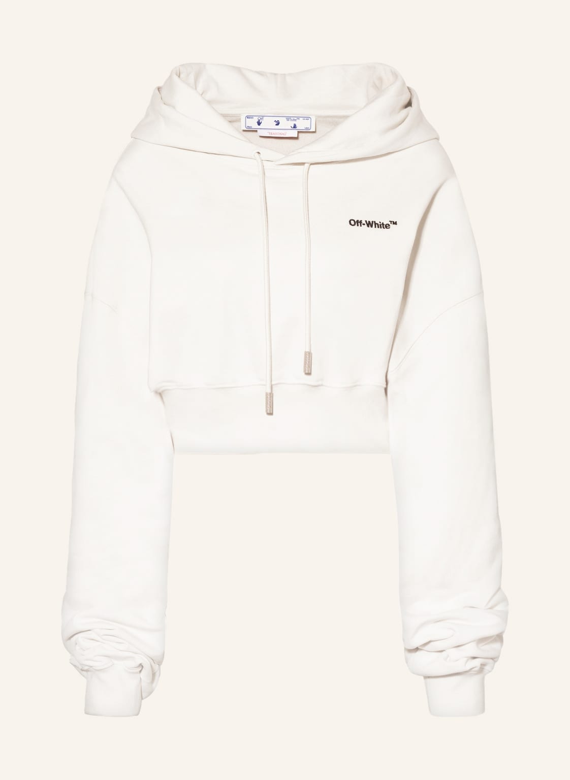 Off-White Cropped-Hoodie weiss von Off-White