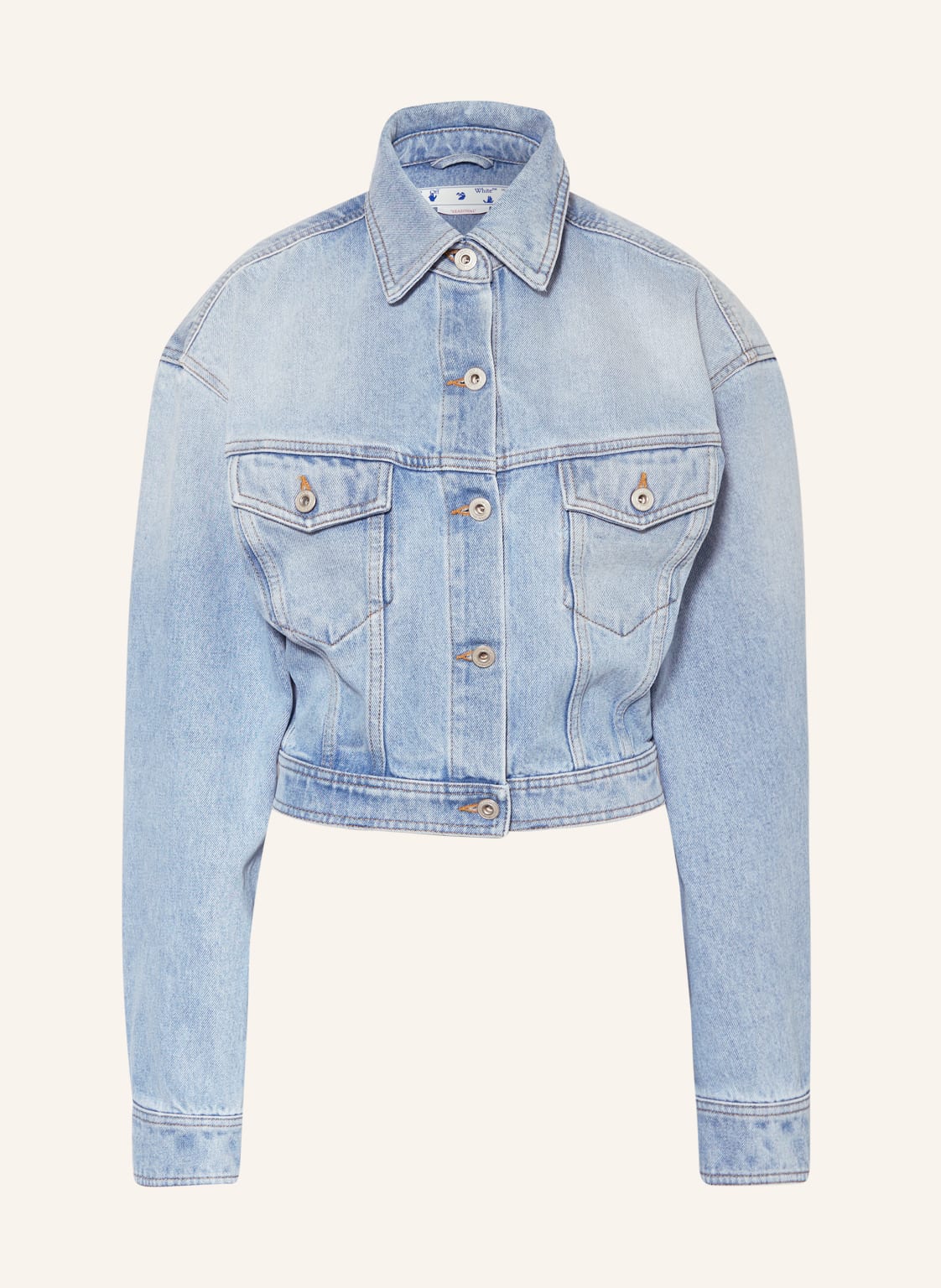 Off-White Cropped-Jeansjacke blau von Off-White