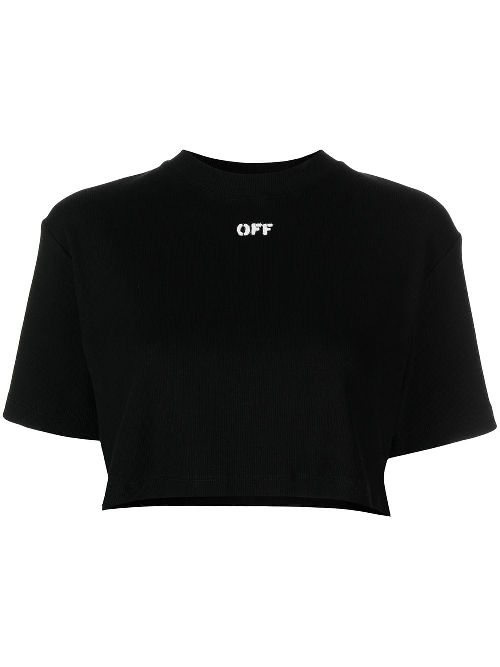 Off-White Cropped-T-Shirt mit Logo - Schwarz von Off-White