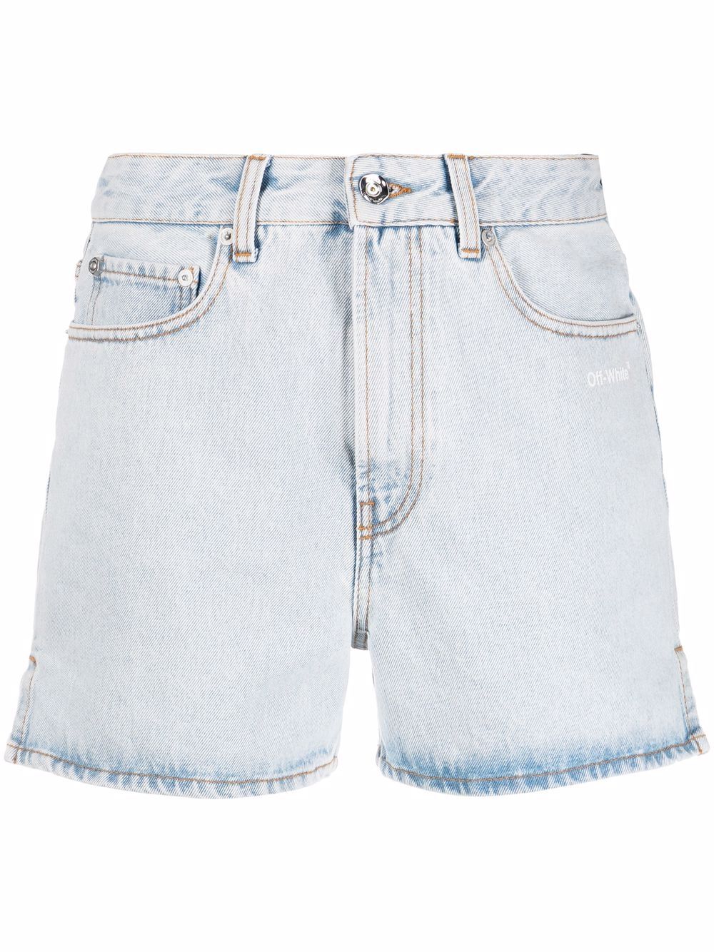 Off-White Jeans-Shorts mit Diag-Print - Blau von Off-White