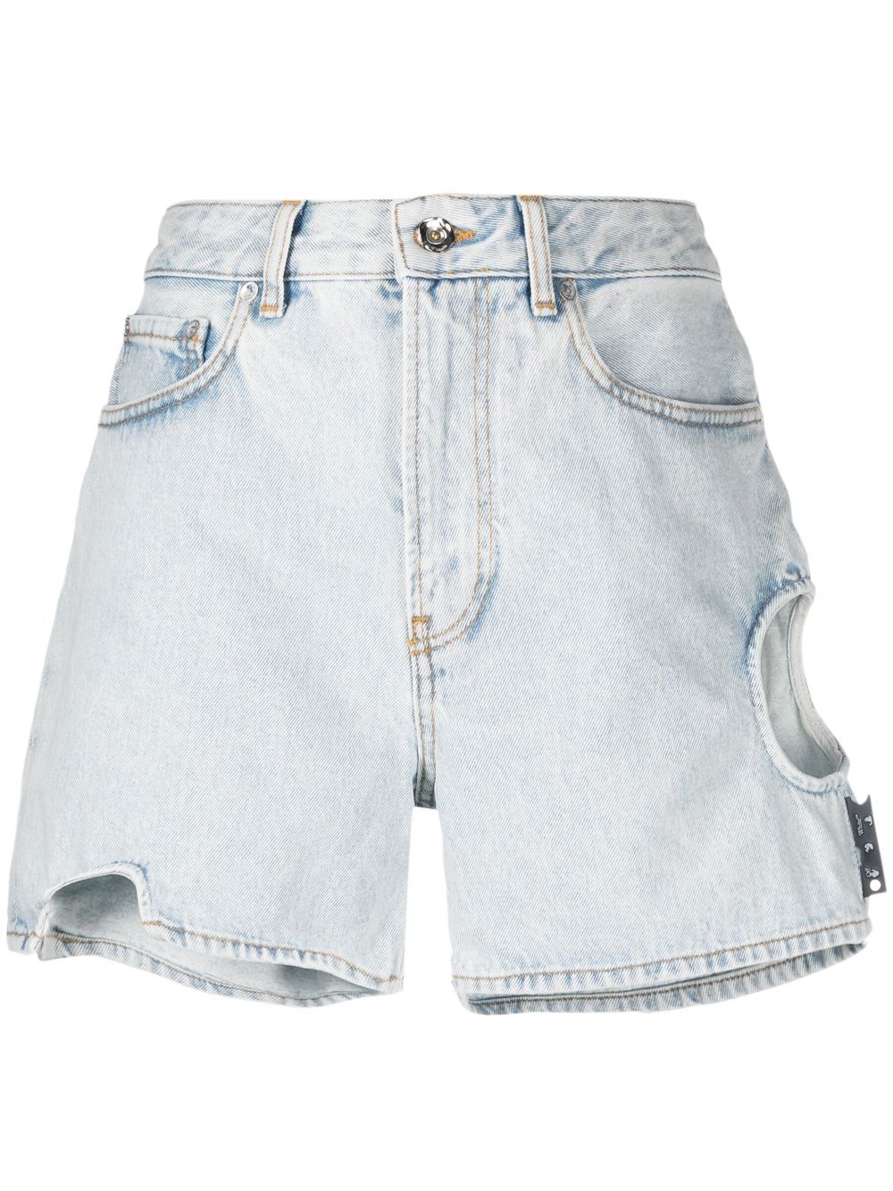 Off-White Denim-Shorts mit hoher Taille - Blau von Off-White