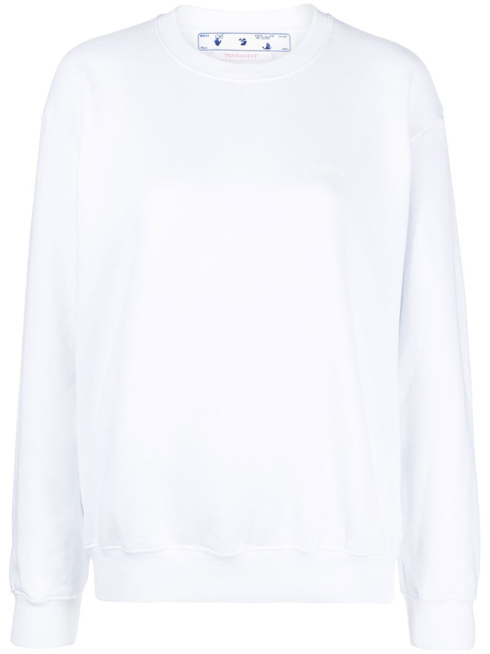 Off-White Sweatshirt mit diagonalen Streifen - Weiß von Off-White