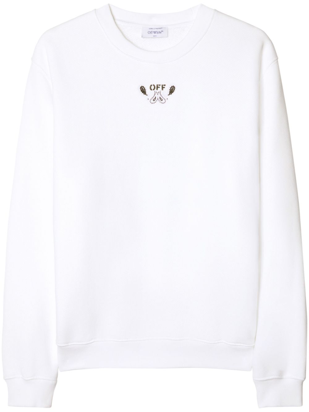 Off-White Sweatshirt mit Bandana-Stickerei - Weiß von Off-White