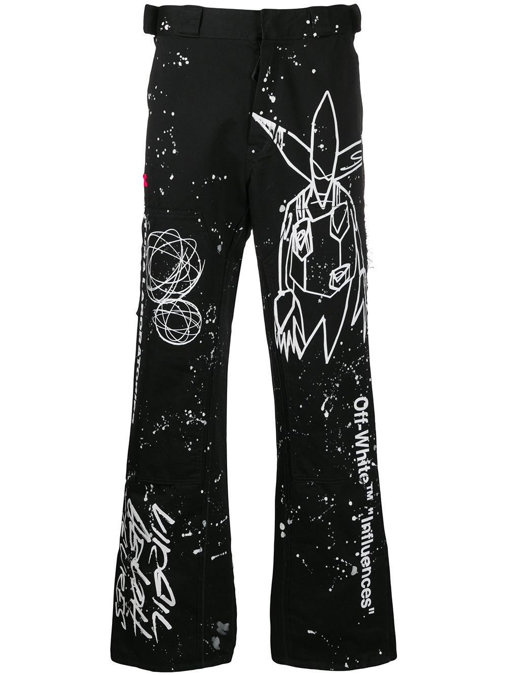 Off-White Hose mit "Futura Alien"-Print - Schwarz von Off-White