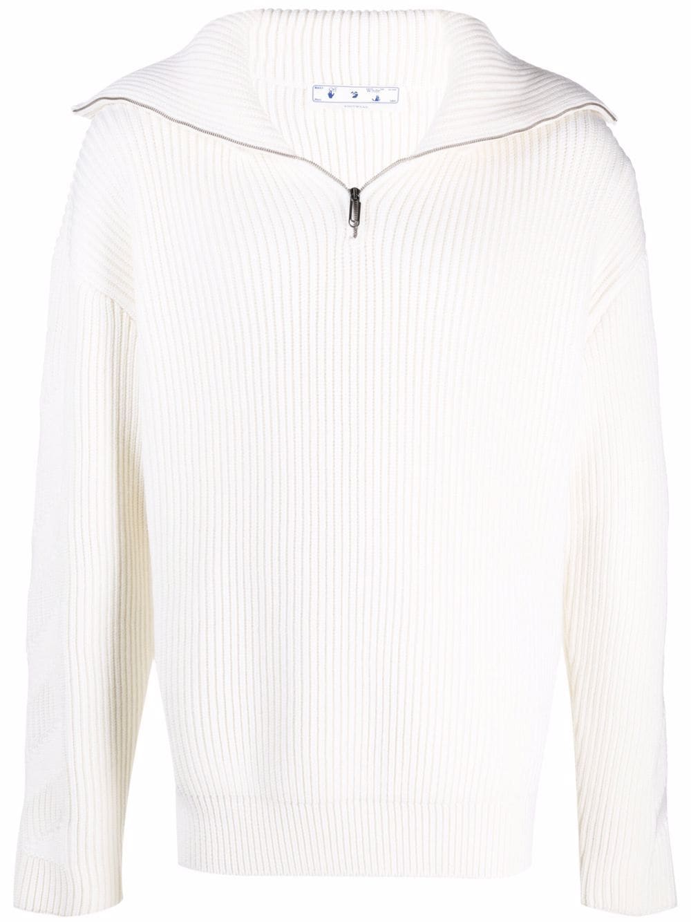 Off-White Gerippter Strickpullover - Weiß von Off-White