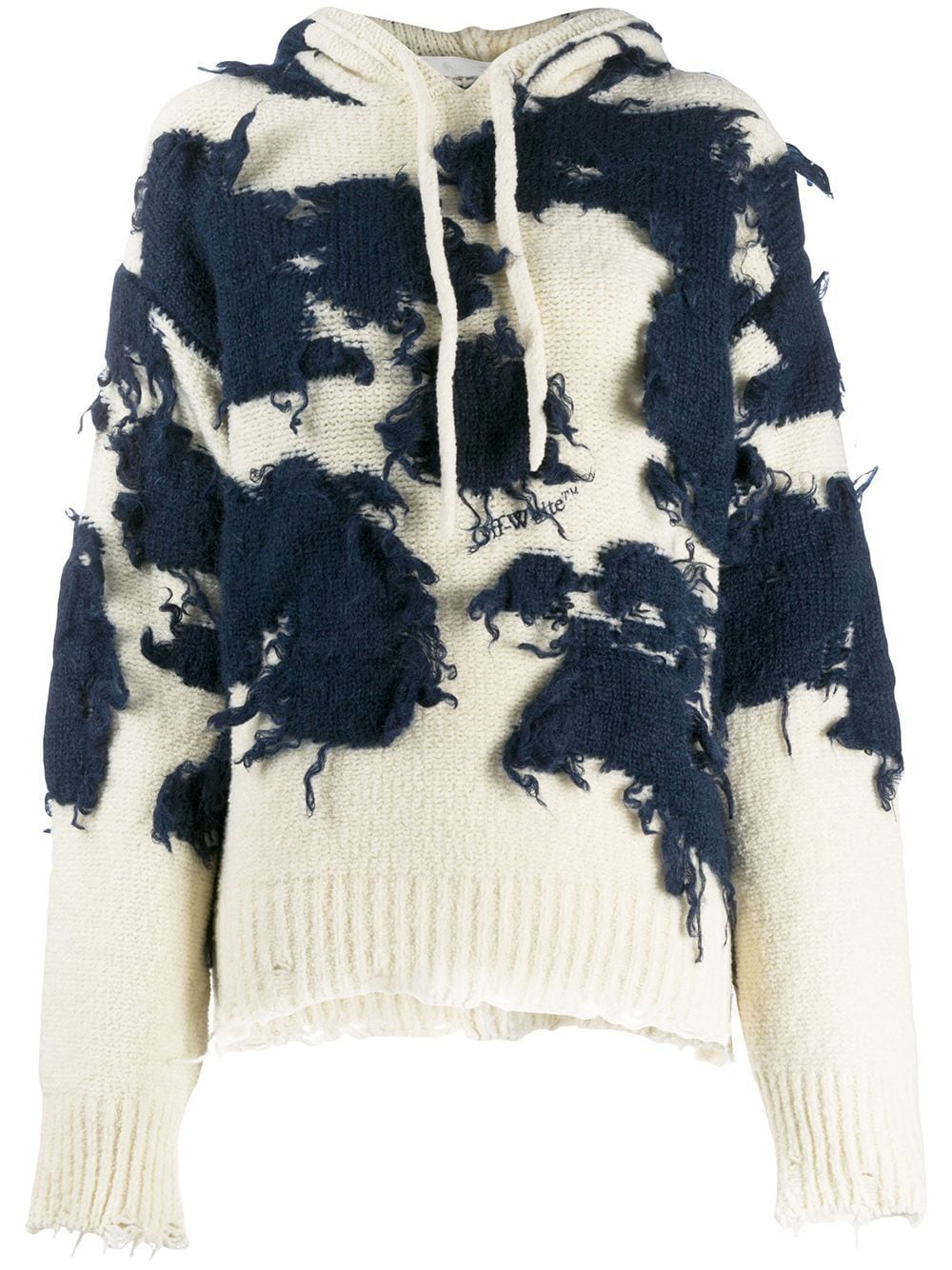 Off-White Gestrickter Kapuzenpullover - Blau von Off-White