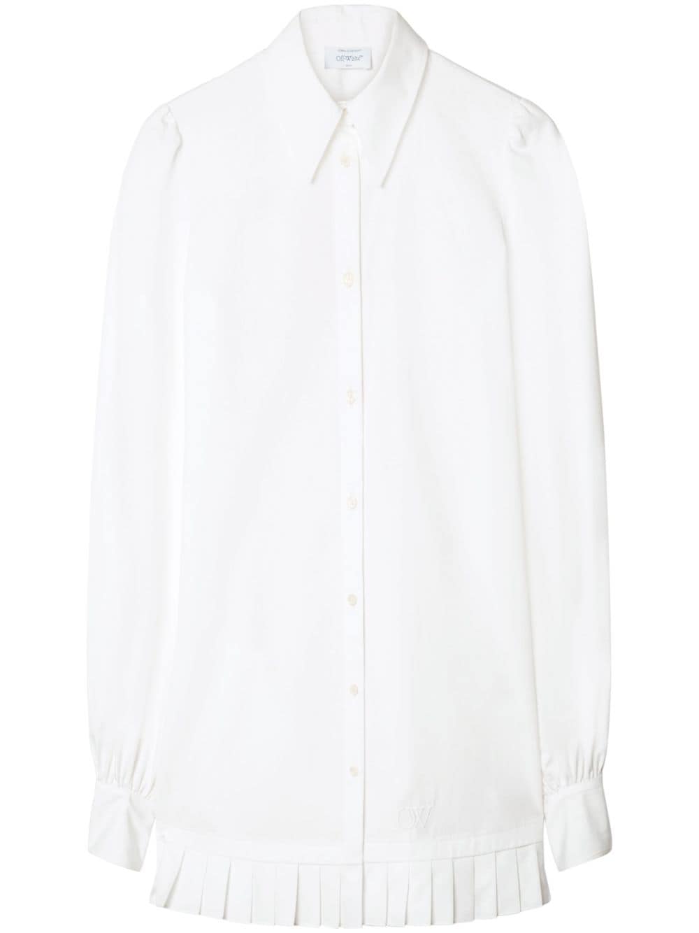 Off-White Hemdkleid mit Falten - Weiß von Off-White