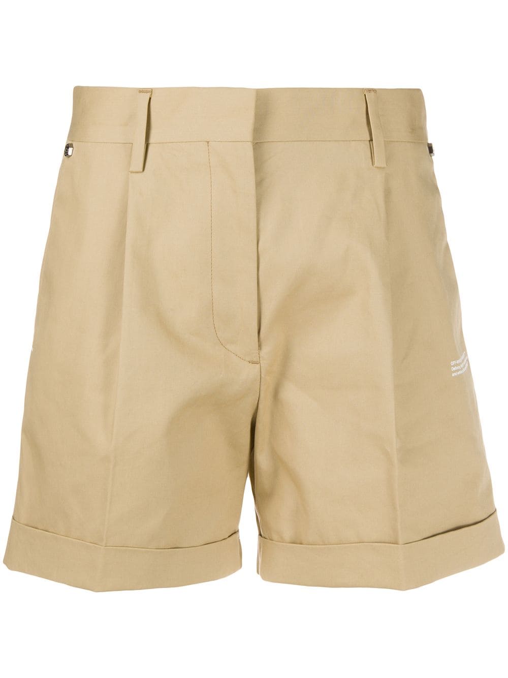 Off-White Hoch sitzende Shorts - Nude von Off-White