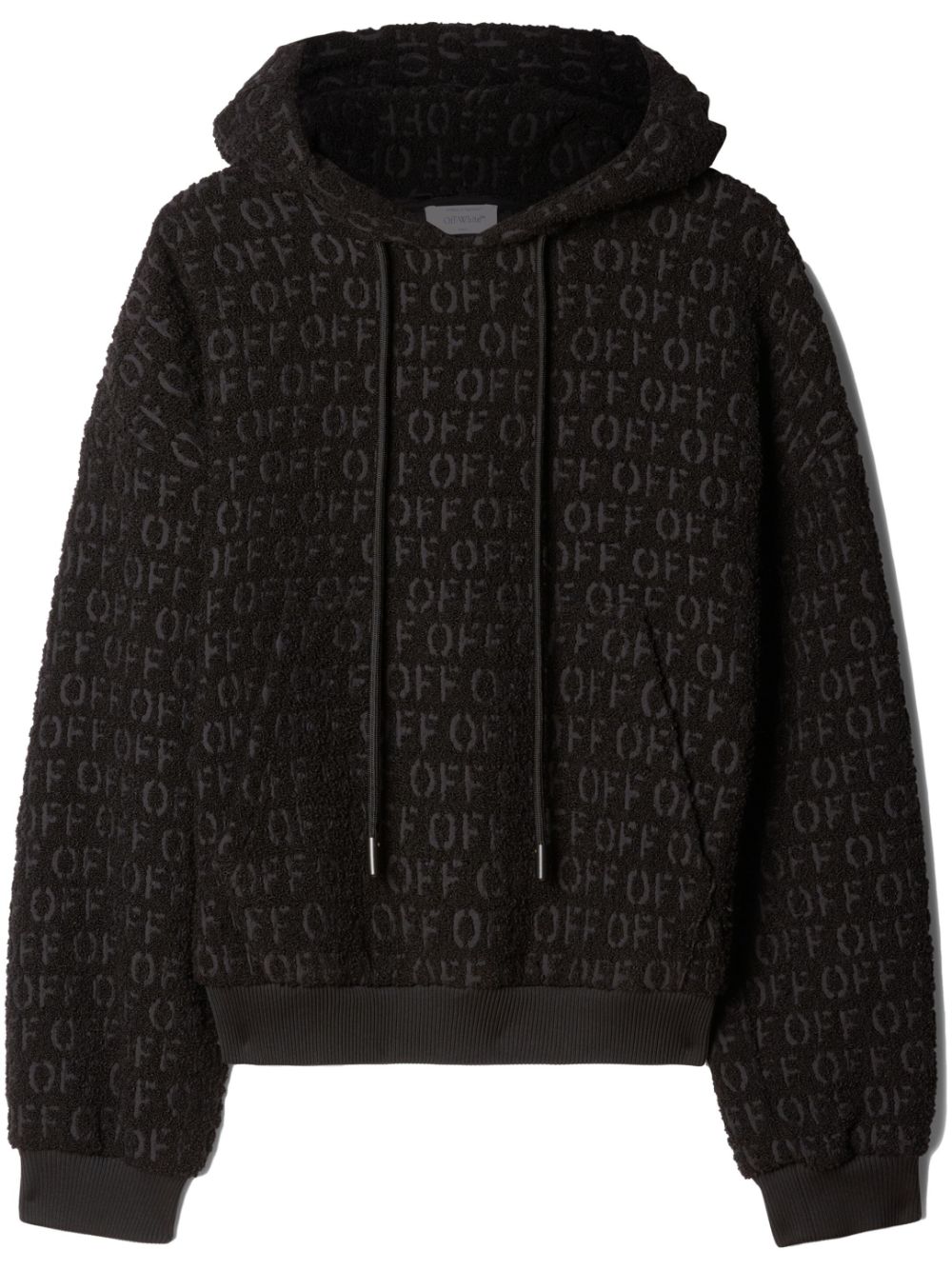 Off-White Hoodie aus Boucle mit Logo - Schwarz von Off-White