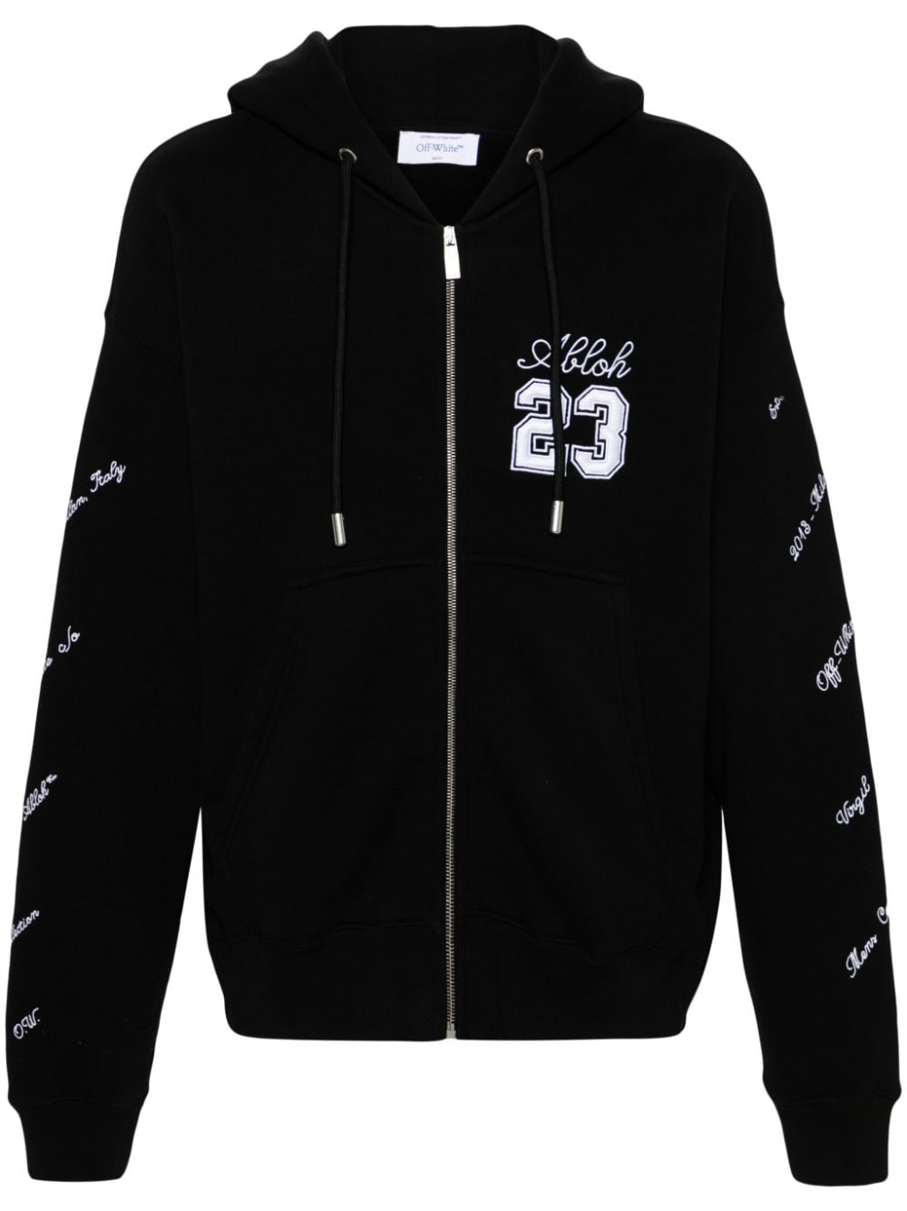 Off-White Hoodie mit Logo-Stickerei - Schwarz von Off-White