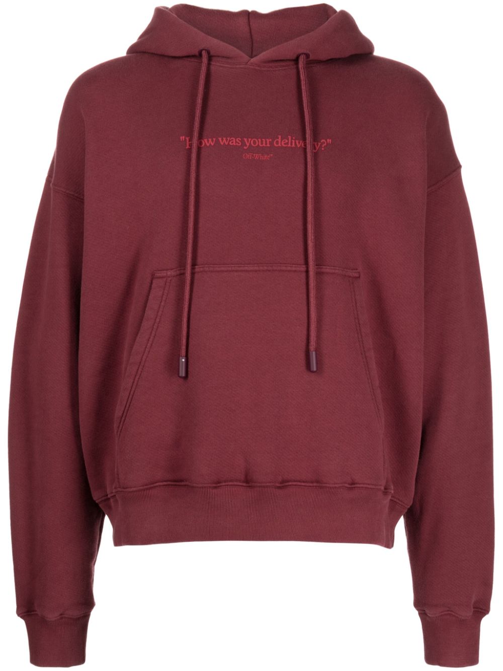 Off-White Hoodie mit Slogan-Print - Rot von Off-White