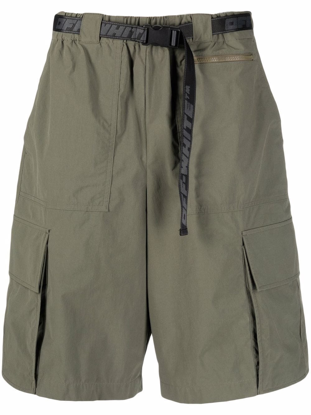 Off-White Cargo-Shorts mit Industrial-Gürtel - Grün von Off-White