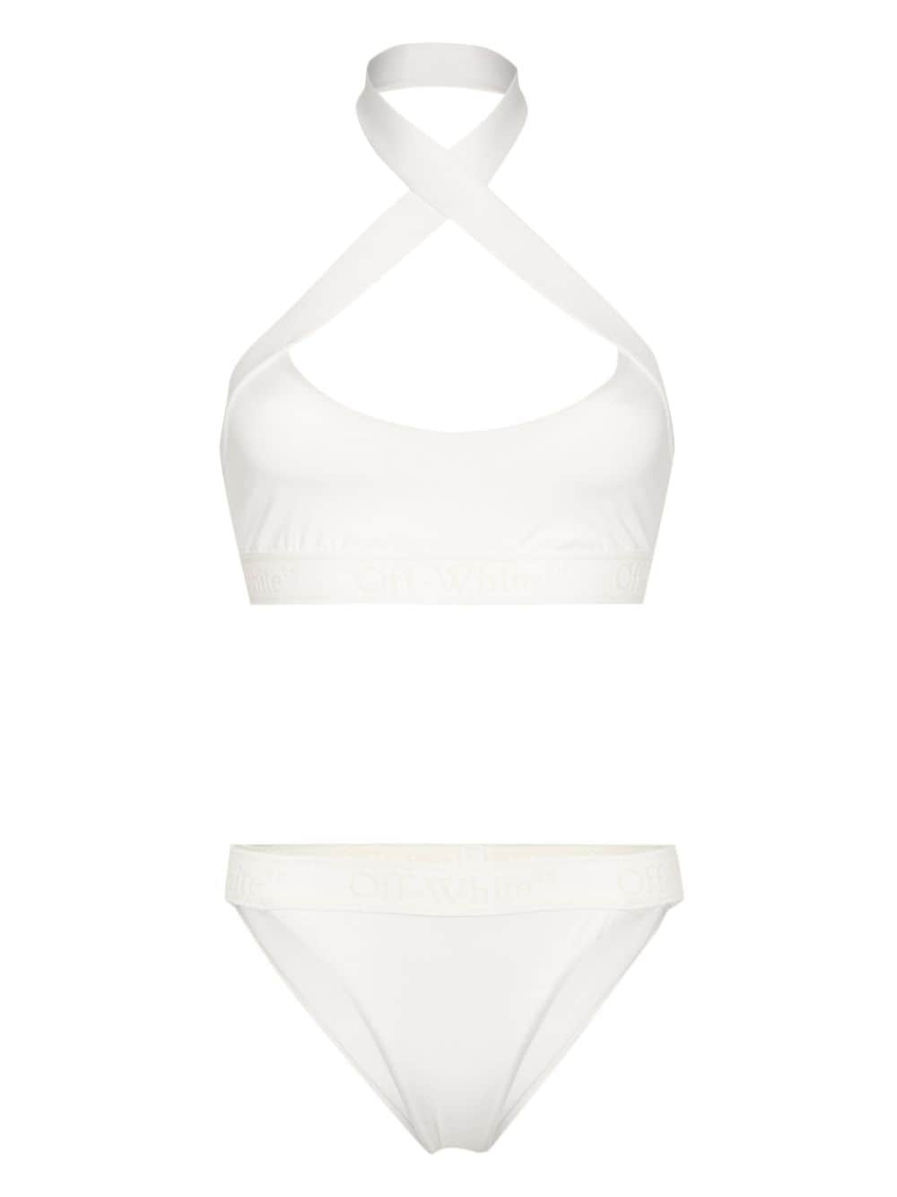 Off-White Lätzchen mit Logo-Stickerei - Nude von Off-White