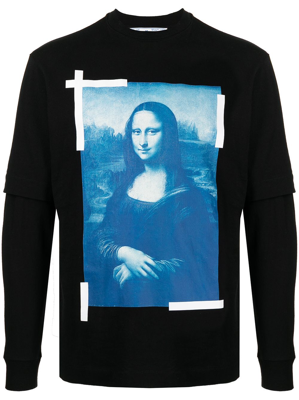 Off-White Langarmshirt mit Mona-Lisa-Print - Schwarz von Off-White