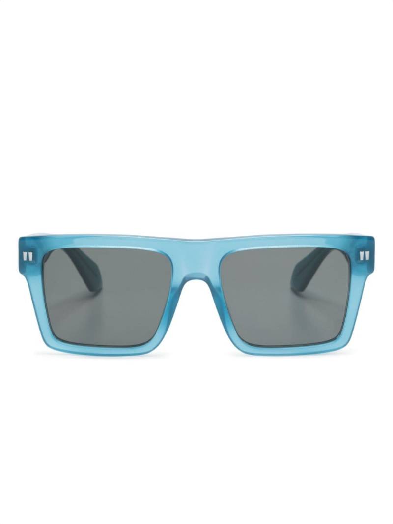 Off-White Lawton Sonnenbrille mit eckigem Gestell - Blau von Off-White