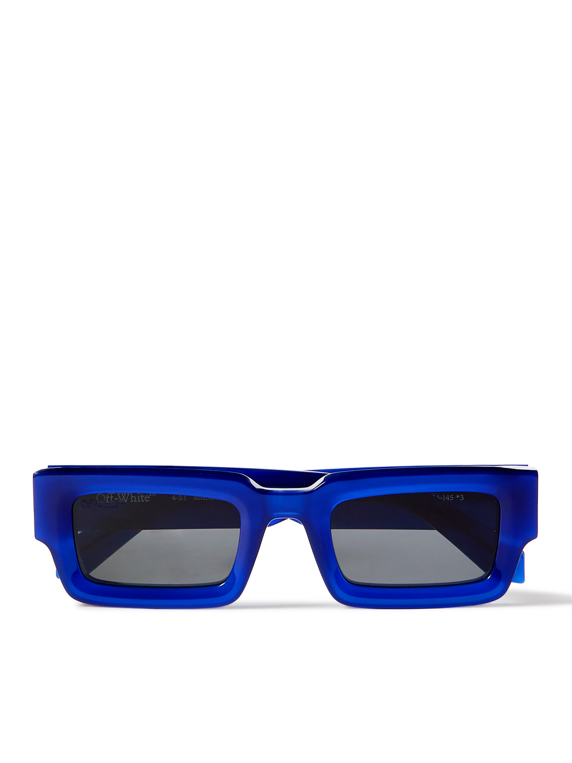 Off-White - Lecce Rectangular-Frame Acetate Sunglasses - Men - Blue von Off-White