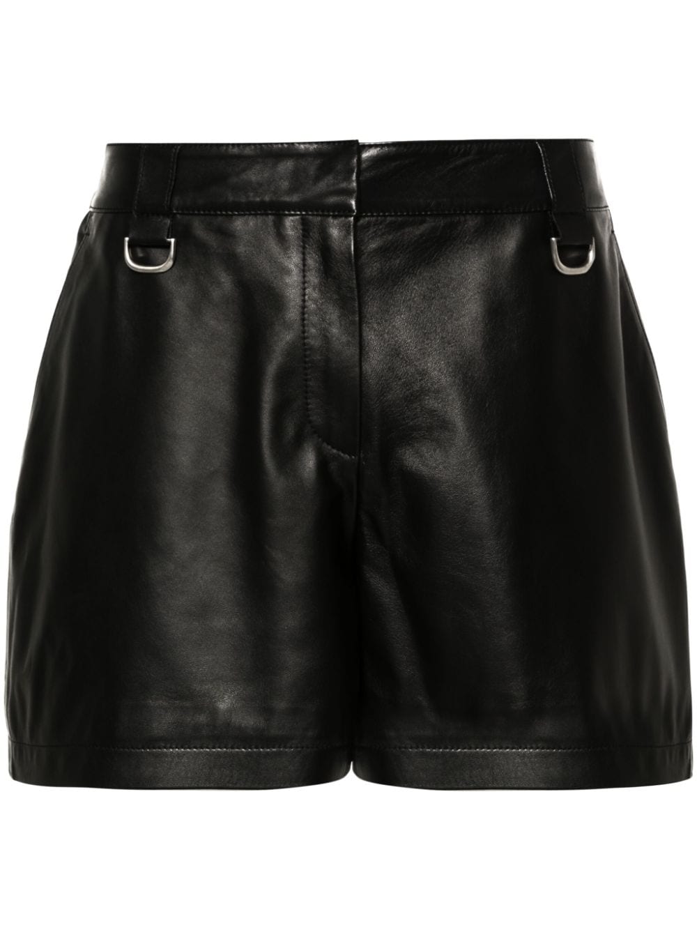 Off-White Ledershorts mit hohem Bund - Schwarz von Off-White