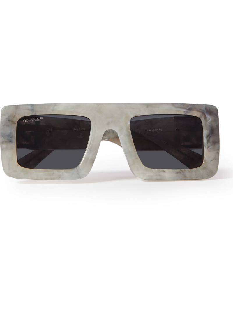 Off-White - Leonardo Square-Frame Acetate Sunglasses - Men - Gray von Off-White