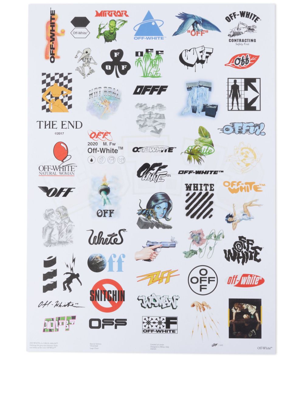 Off-White Logic Poster mit Logo-Print - Weiß von Off-White