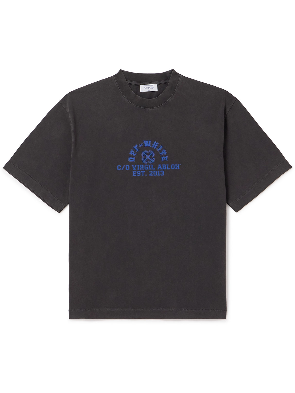Off-White - Logo-Print Cotton-Jersey T-Shirt - Men - Black - L von Off-White
