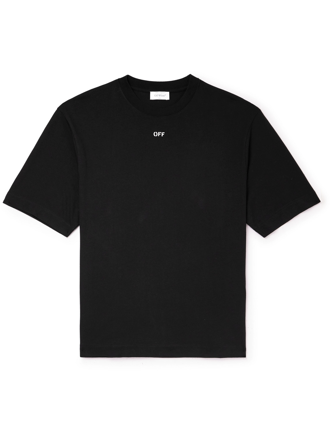 Off-White - Logo-Print Cotton-Jersey T-Shirt - Men - Black - S von Off-White