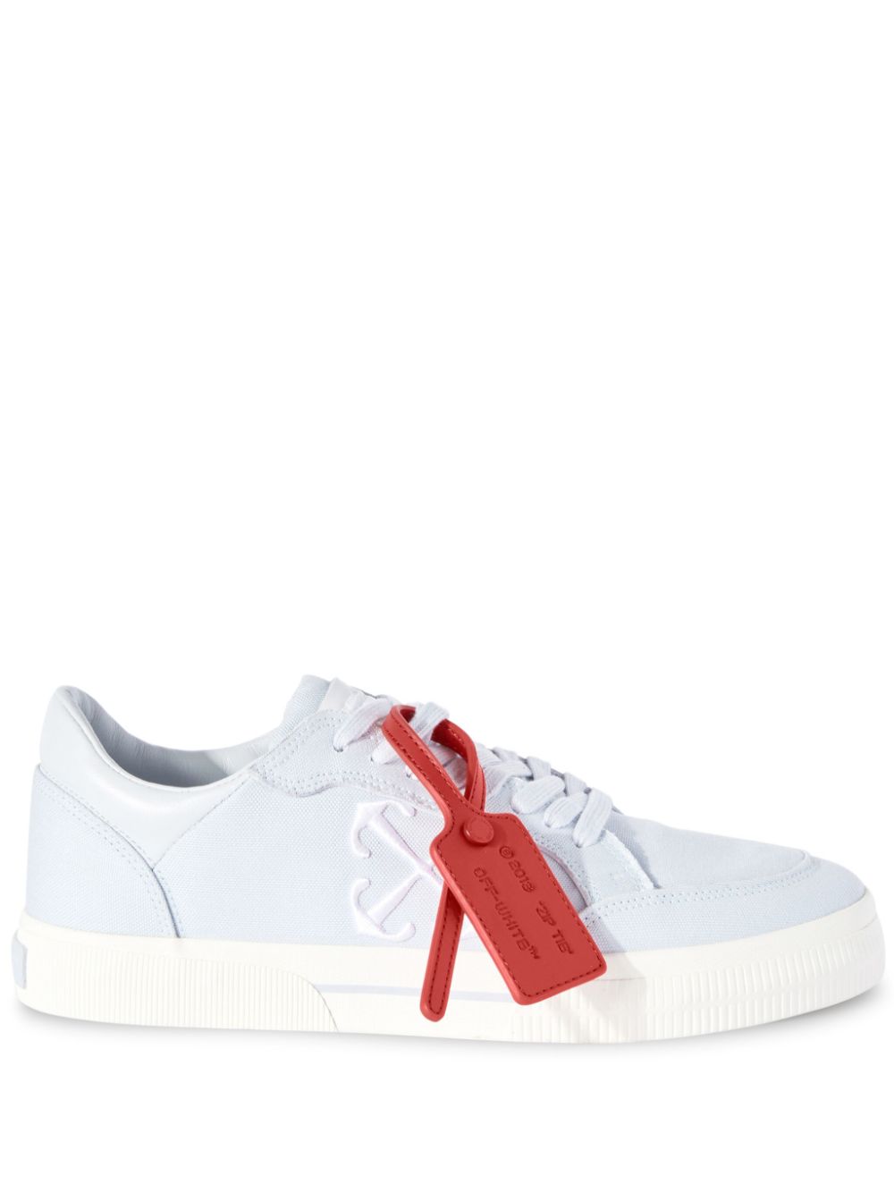 Off-White Vulcanized Canvas-Sneakers mit Kontrastetikett - Blau von Off-White