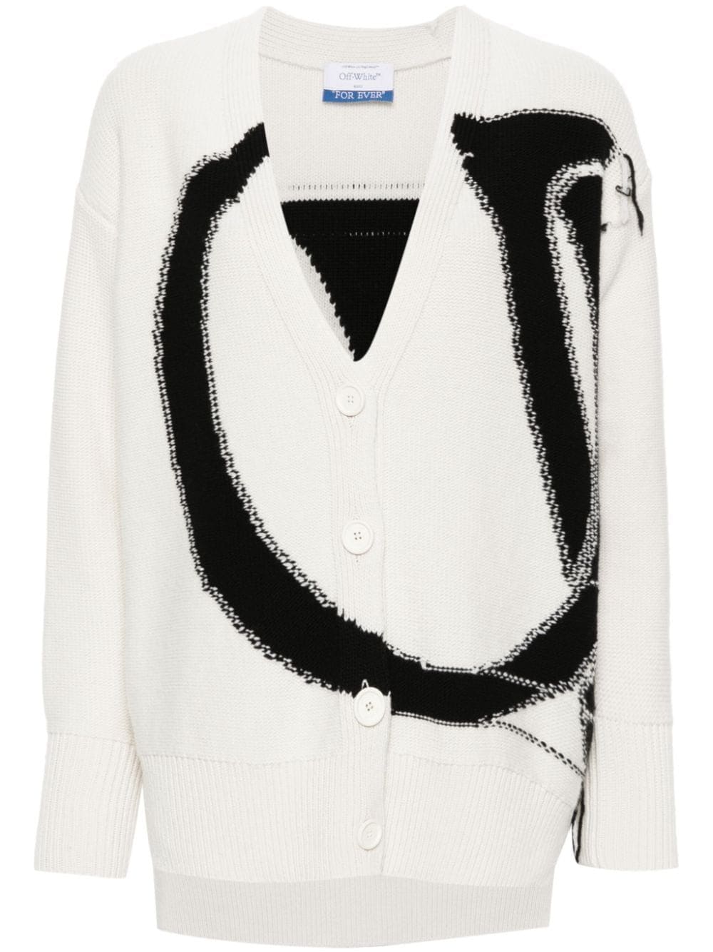 Off-White Ow Maxi Logo Cardigan - Weiß von Off-White