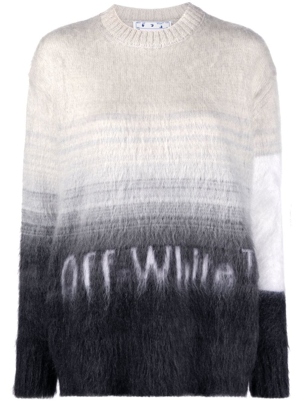 Off-White Pullover mit Intarsien-Logo - Grau von Off-White