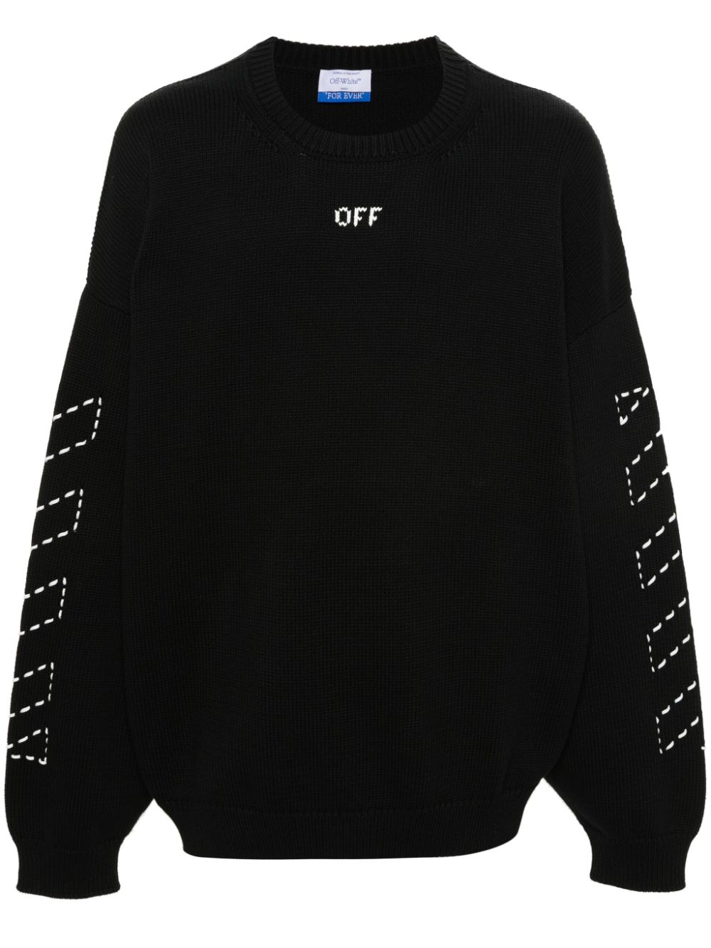 Off-White Pullover mit diagonalen Streifen - Schwarz von Off-White