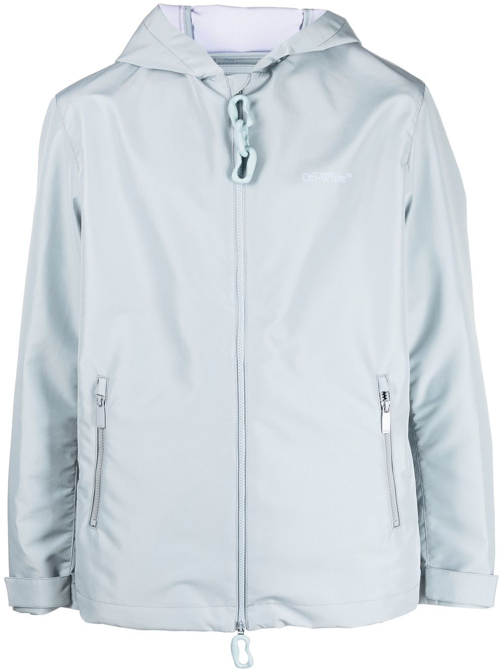 Off-White Windbreaker mit Zitat - Blau von Off-White