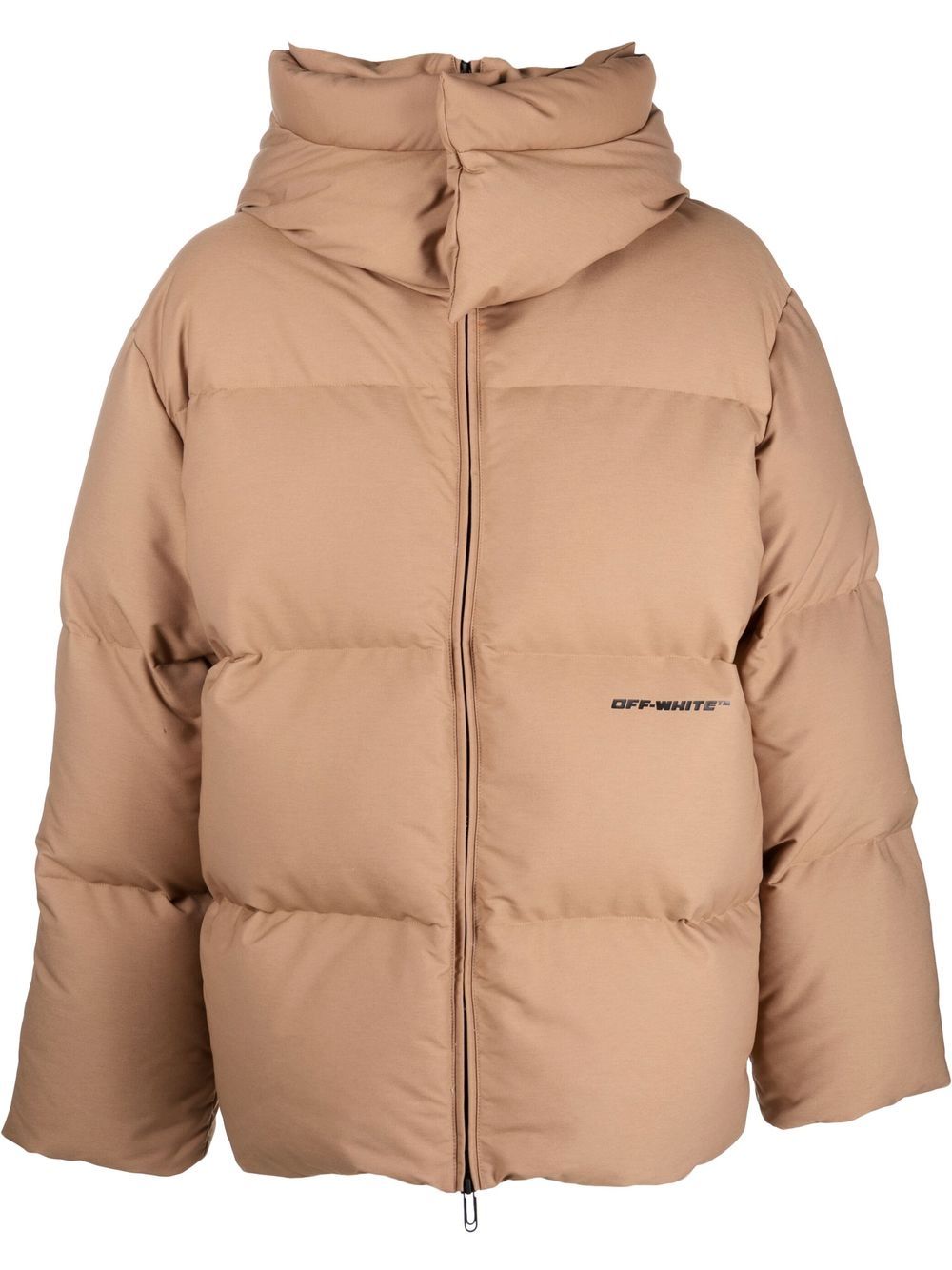 Off-White Race Daunenjacke aus Canvas - Braun von Off-White