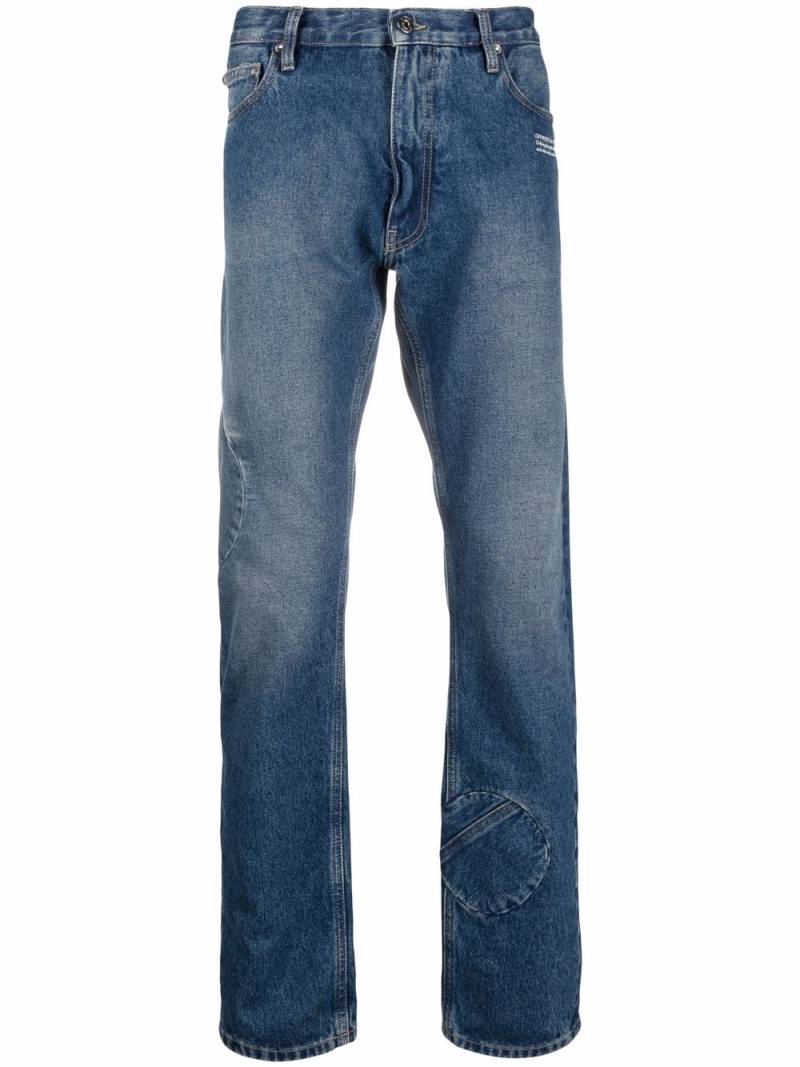 Off-White Slim-Fit-Jeans mit Logo - Blau von Off-White