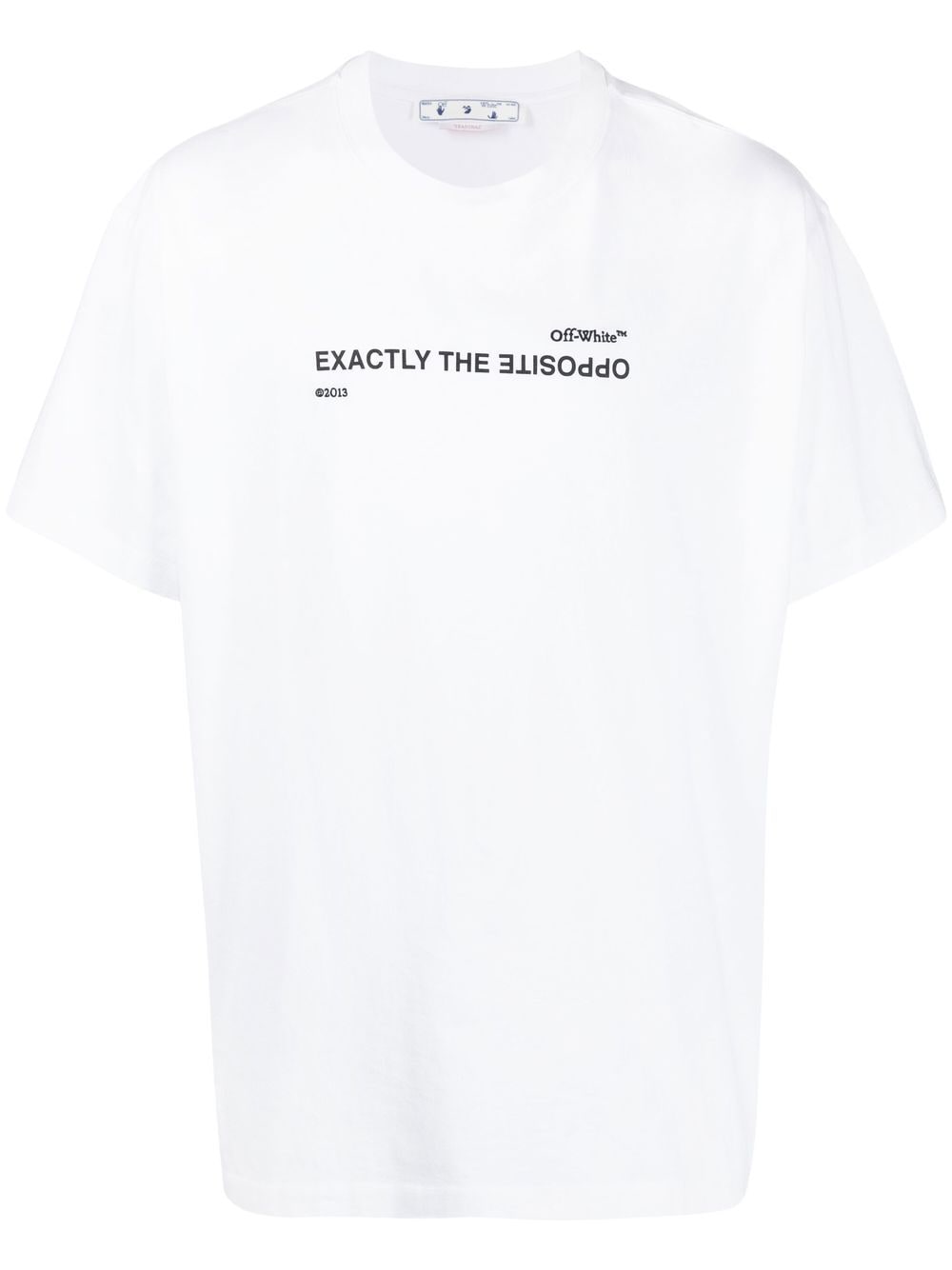 Off-White T-Shirt mit Spiral Opp-Print - Weiß von Off-White