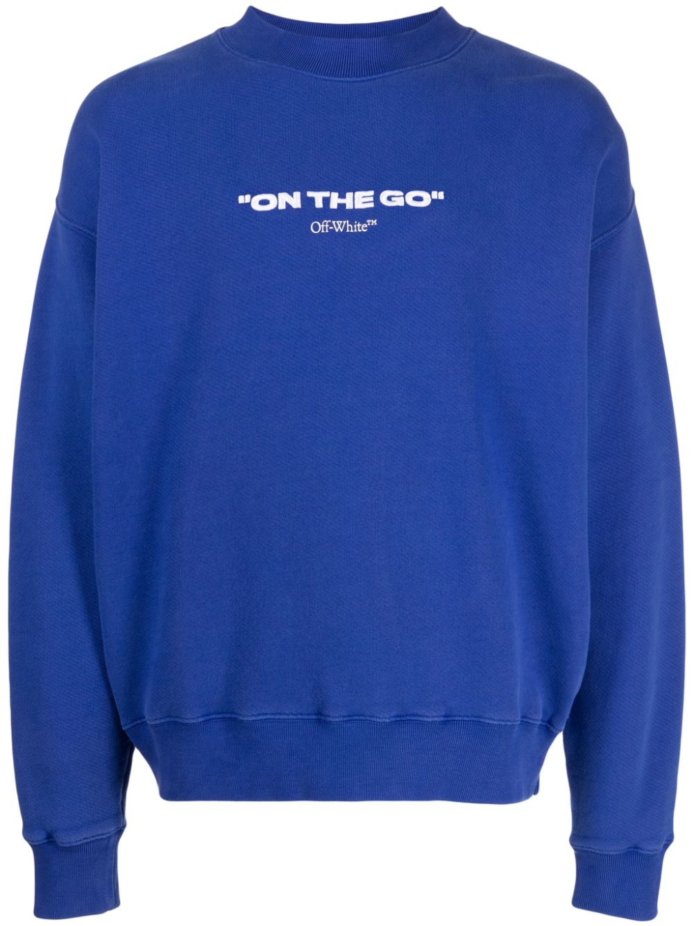 Off-White Sweatshirt mit Slogan-Stickerei - Blau von Off-White