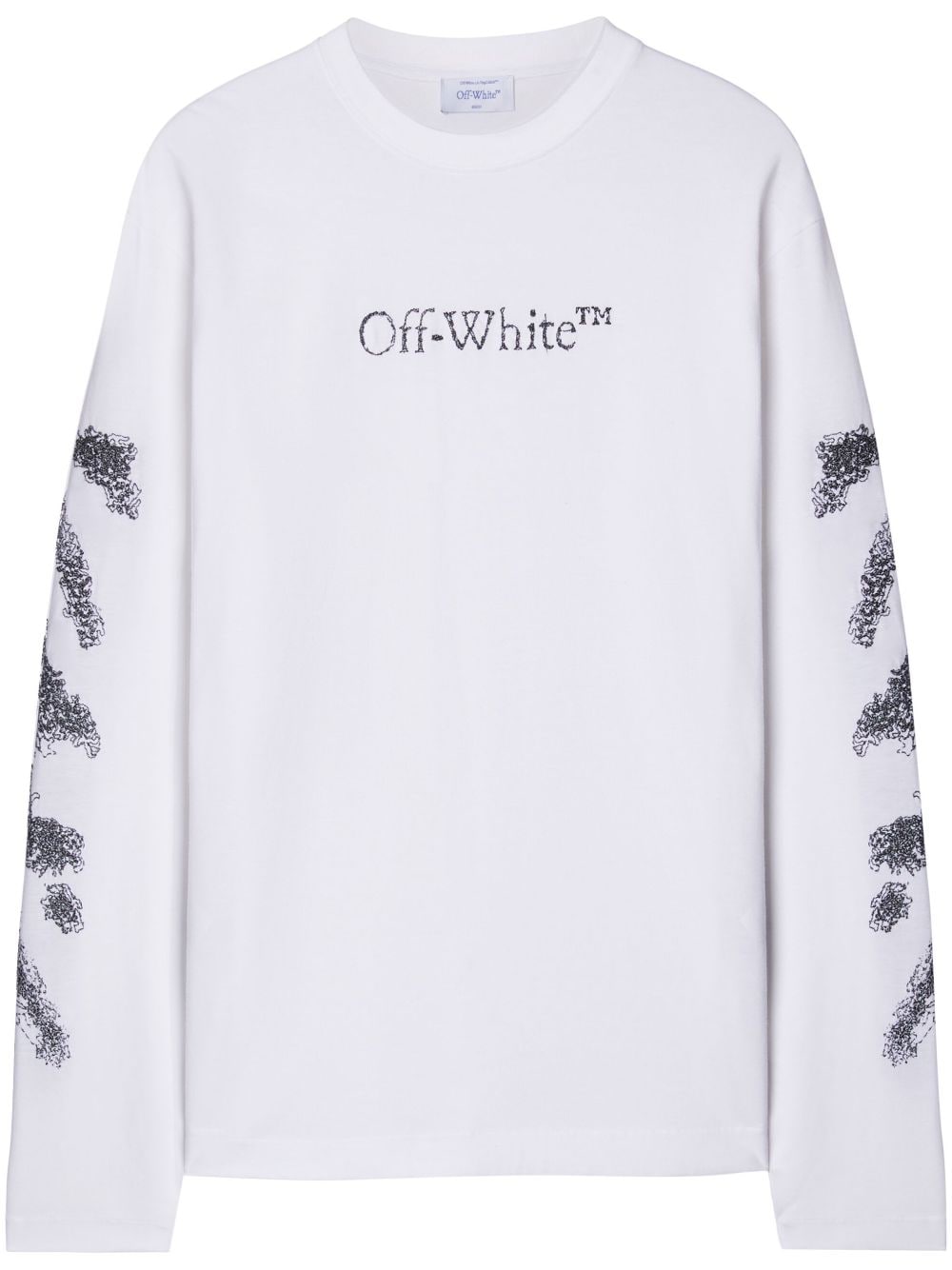 Off-White Sweatshirt mit diagonalen Streifen - Weiß von Off-White