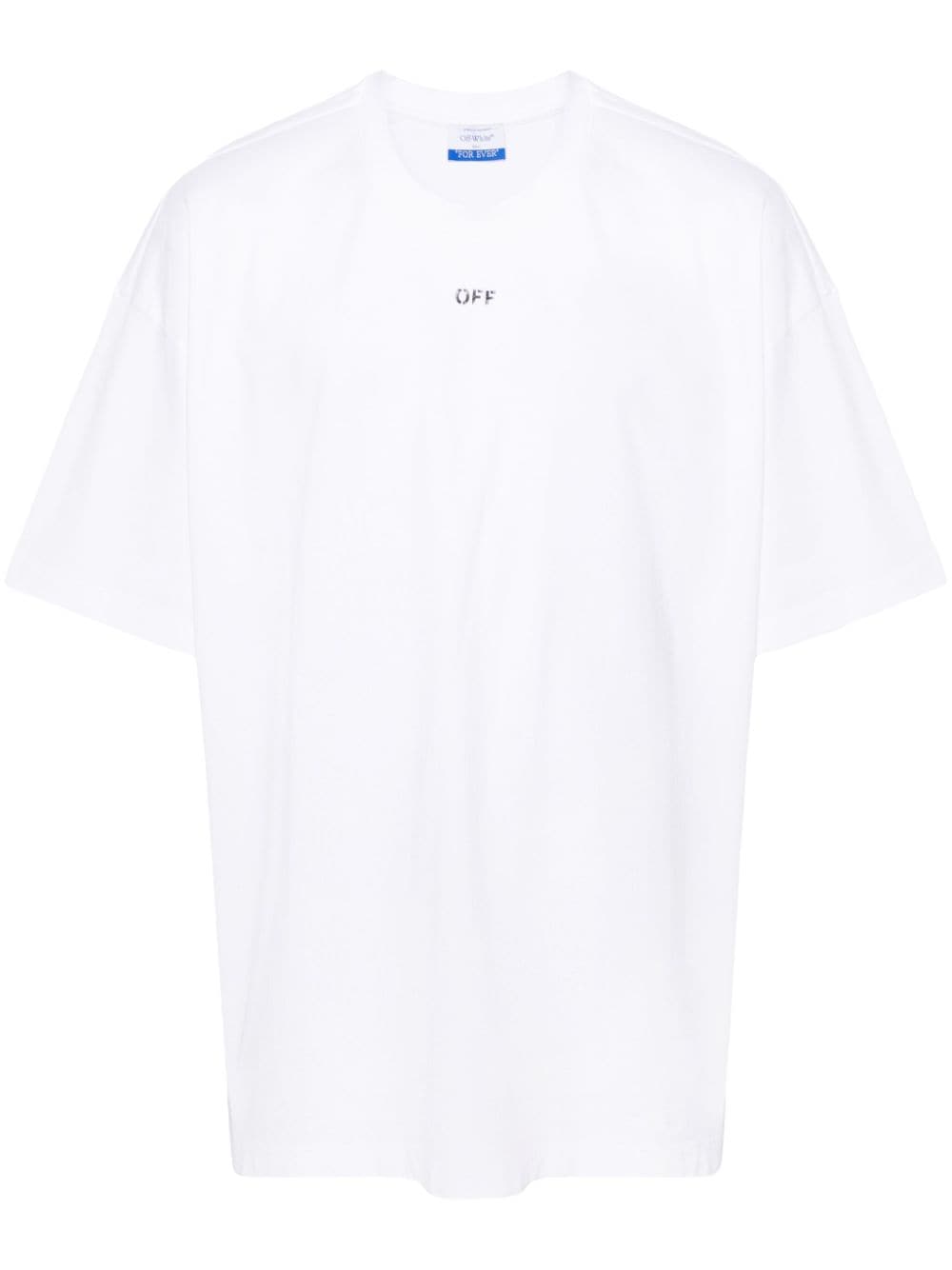 Off-White T-Shirt mit Logo-Stempel - Weiß von Off-White