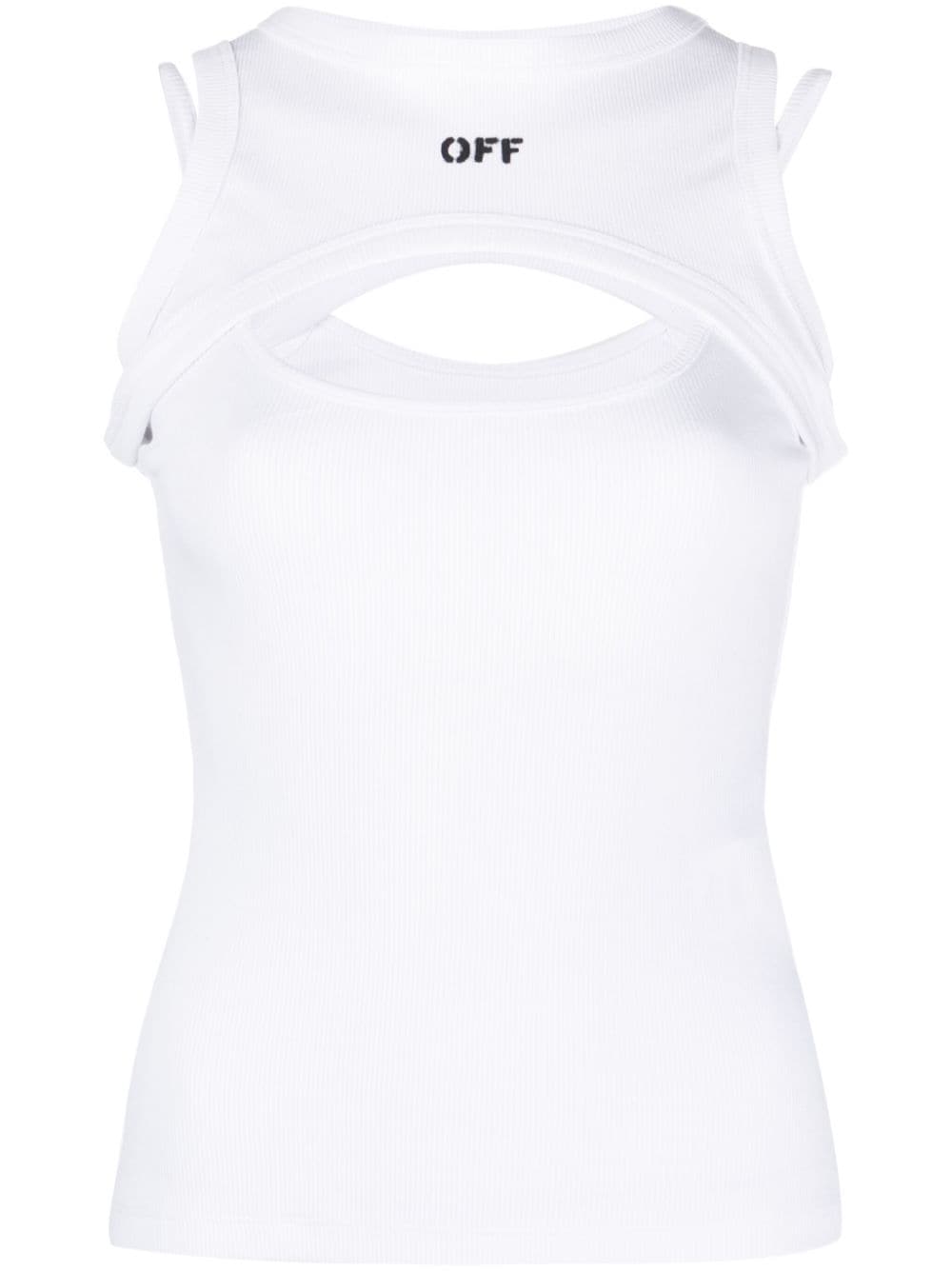 Off-White Tanktop mit Cut-Outs - Weiß von Off-White