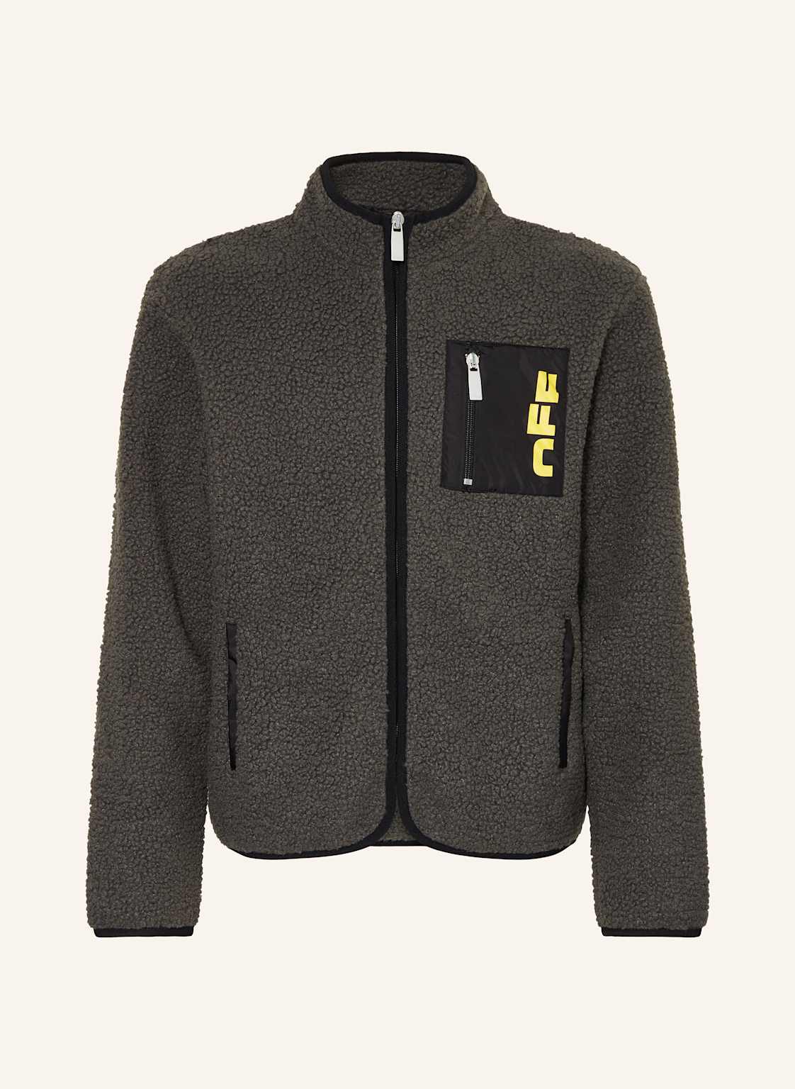 Off-White Teddyfell-Jacke grau von Off-White