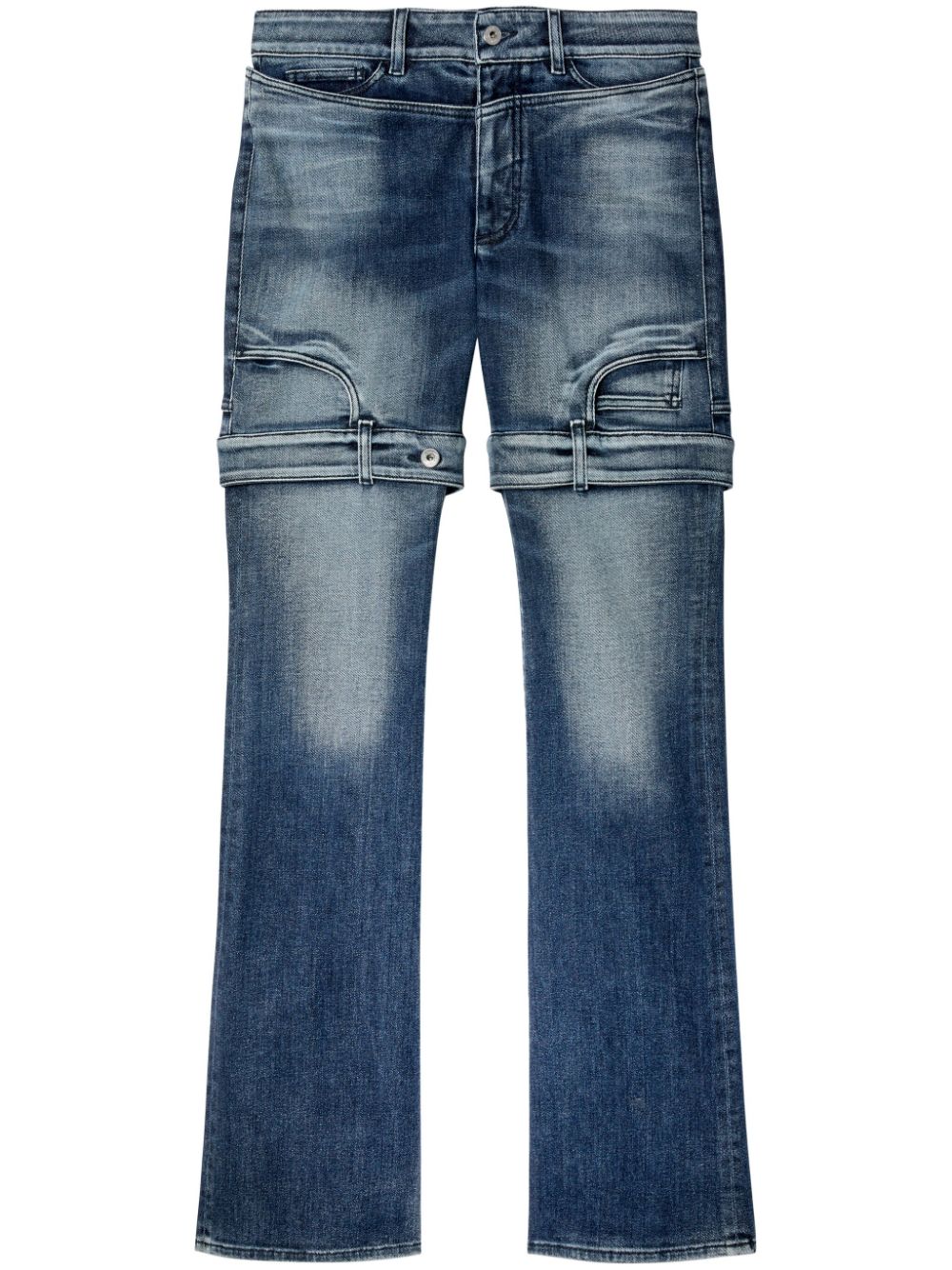 Off-White Ausgestellte Upside Down Jeans - Blau von Off-White